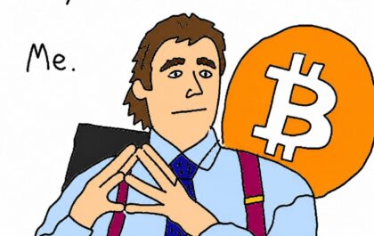 Patrick Bateman meme saying "When Bitcoin is $100,000 and everyone comes back for advice: Me. This is the price you deserve."