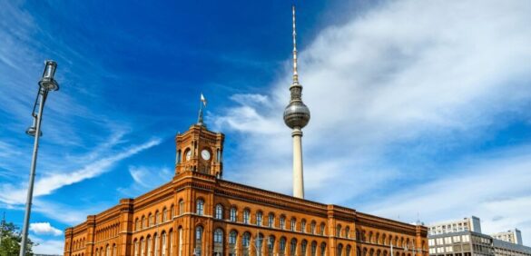Berlin Rotes Rathaus city hall - Rhysida ransomware refused 30 bitcoin ransom