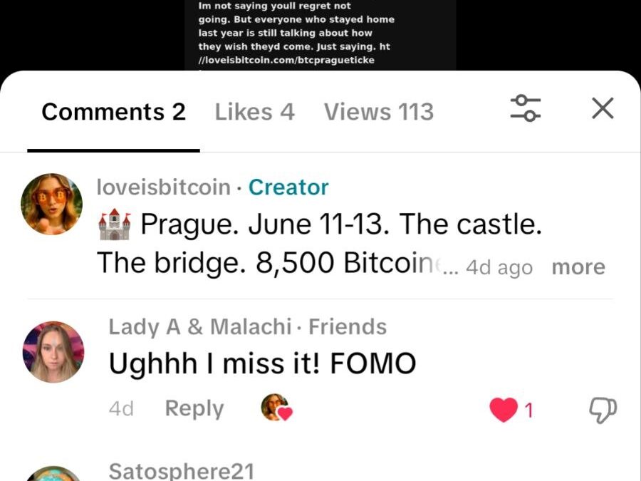 Feel the FOMO — BTC Prague Is Next Week. You Can Still Make It.
