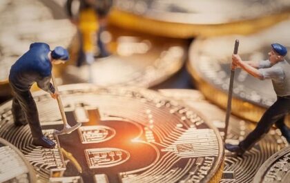 Bitcoin mining concept