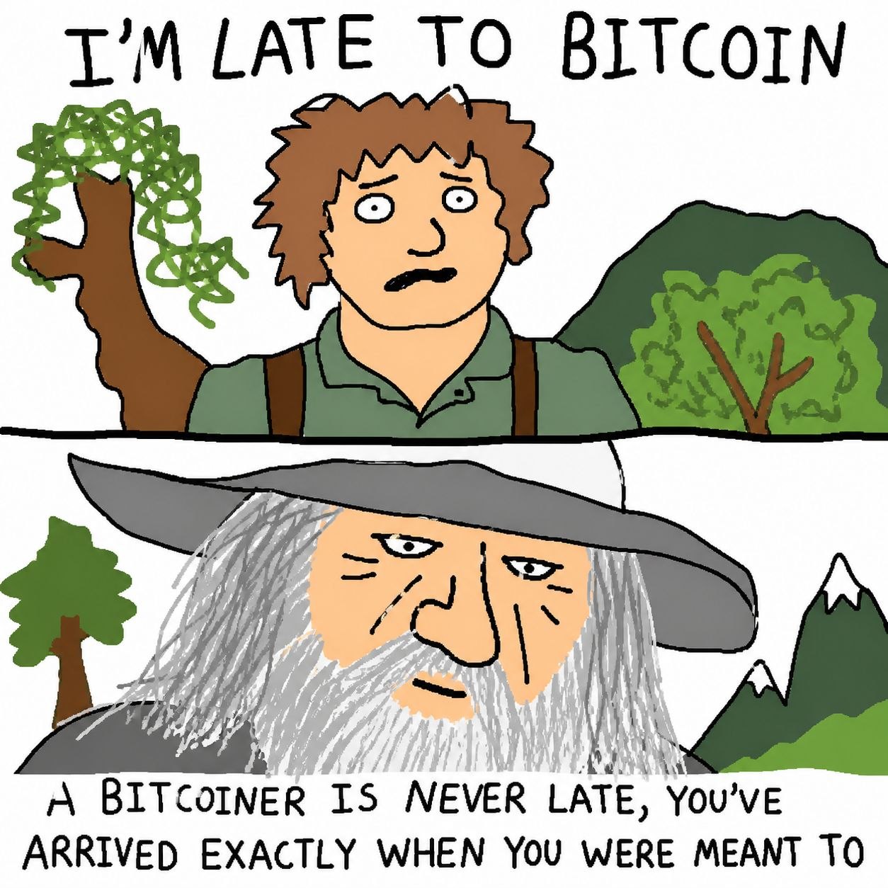 Lord of the Rings parody meme